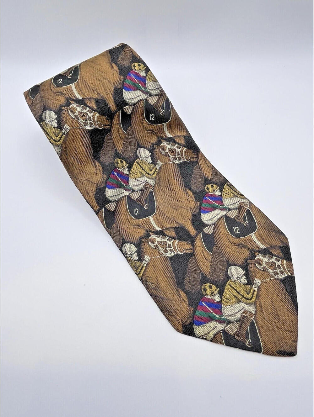 Robert Talbott Best Of Class Tie Equestrian Men’s Silk Neck Tie Hand Sewn USA